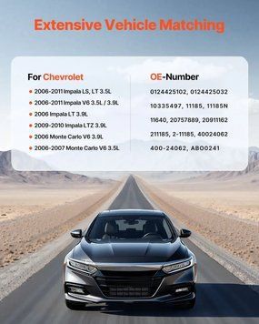 Автомобільний генератор VEVOR 11185 для Chevrolet Impala LS, LT 3.5L 2006-2011, Impala LTZ 3.9L 2009-2010, Monte Carlo V6 2006-2007, змінний генератор для автомобілів 0124425102, 0 10335497 82913 82913 фото