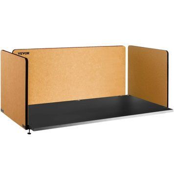 Перегородка для столу VEVOR 3 x 152 x 61 см + 61 x 61 см, виготовлена ​​з поліефірного волокна, забезпечує захист очей, діапазон частот 125-4000 Гц, коефіцієнт звукопоглинання, жовта, ідеально підходить для офісу. 81805 81805 фото