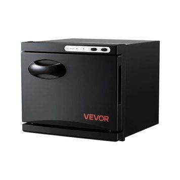 Сушка для рушників VEVOR, об'єм 8 л, вміщує 12 рушників, з затискачем і сталевим каркасом, підходить для спа-салонів, перукарень, манікюрних салонів, масажних кабінетів, має функцію підігріву пари і підсвічування для прибирання, чорний. 86306 86306 фото