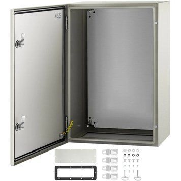 Електромонтажна коробка VEVOR із сталі, корпус для електропроводки, 60x40x25 см, вуглецева сталь, ступінь захисту IP65. 84356 84356 фото