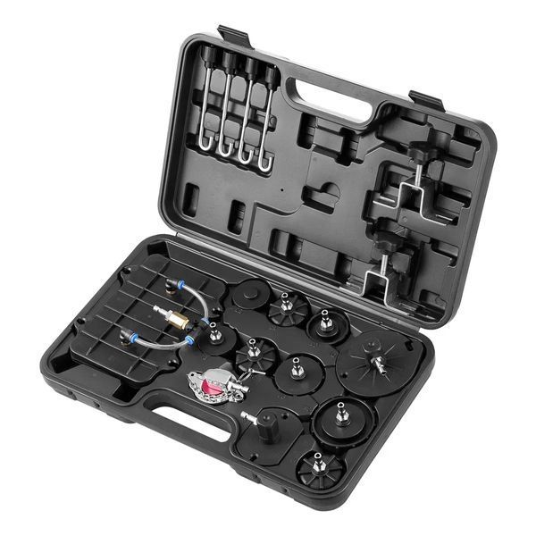 Комплект для прокачування гальм VEVOR Brake Master, 12 предметів, професійний набір адаптерів для прокачування гальм з повним комплектом та кронштейном, міцний адаптер для заправки гальмівної рідини. 82706 82706 фото