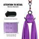 Гамак для повітряної йоги VEVOR, 8 x 2,8 м, фіолетовий, для повітряної йоги, для використання в приміщенні, максимальна вантажопідйомність 1000 кг, в комплекті шкарпетки для йоги, сталевий та поворотний алюмінієвий карабін. 84606 84606 фото 6