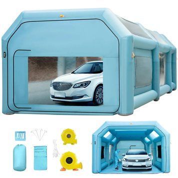 Надувна камера для фарбування VEVOR з ПВХ Oxford 210D, зовнішні розміри 8 x 4 x 3 м, внутрішні розміри 7,7 x 3 x 2,5 м, синього кольору. 81733 81733 фото