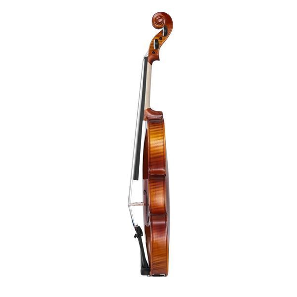 Скрипка VEVOR 4/4, довжина руки 584,2 мм, скрипковий комплект з жорстким футляром, каніфоллю, смичком, підставкою для плеча, підставкою, додатковими струнами, інструмент з масиву дерева (глянцеве коричневе оздоблення). 86436 86436 фото