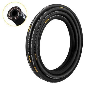 Гідравлічний шланг LUZ VEVOR 0,6 см x 100 м, спіральний, 5800 PSI, гумовий гідравлічний шланг з двома оплетками з високоміцного сталевого дроту, гідравлічний шланг у бухті, діапазон температур від -20℃ до 140℃ 80437 80437 фото