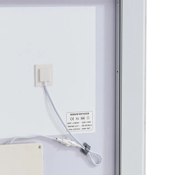 Косметичне дзеркало для ванної кімнати VEVOR LED (60 x 80 см) з підсвічуванням спереду та ззаду, захистом від запотівання, плавним регулюванням яскравості та 3 колірними температурами, настінне кріплення. 86239 86239 фото