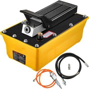 Пневматичний гідравлічний насос VEVOR, ножний насос 10000 PSI, гідравлічний насос 2,3 л зі шлангом та розпилювачем, регульований тиск 700 кг/см&sup2; та діапазон 0,7-1 для складання та переміщення важкої техніки. 83542 83542 фото